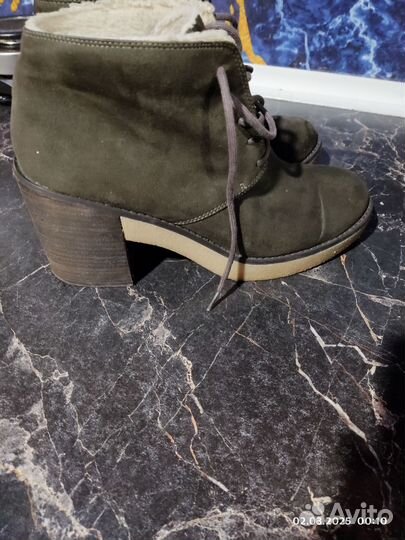 Ботильоны женские 40 размер натуральная замша