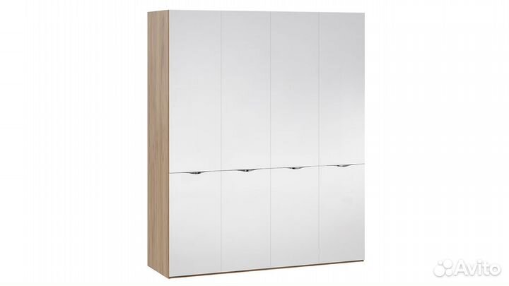 Шкаф комбинированный с 4 зеркальными дверями 