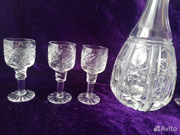 Отличные наборы для напитков хрусталь СССР