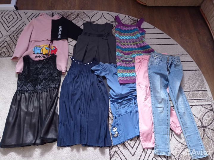 Вещи пакетом на девочку 128 134 140