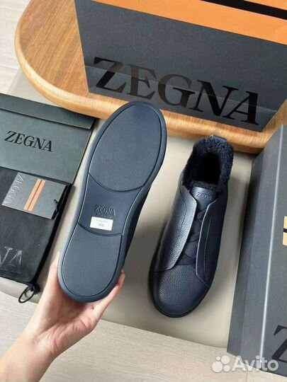 Кеды мужские zegna с мехом