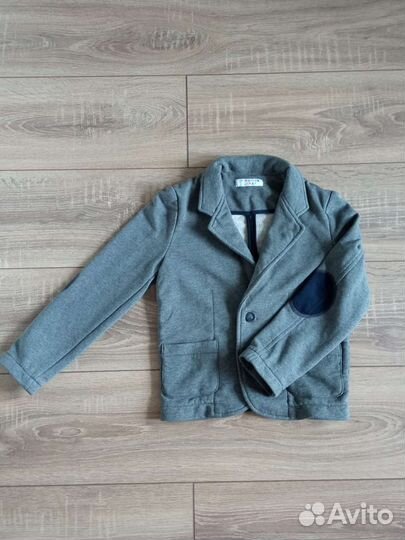 Костюм пиджак и брюки button blue, серые, 122