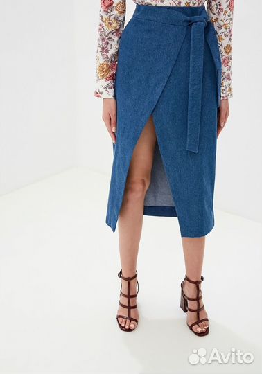 Юбка джинсовая на запах