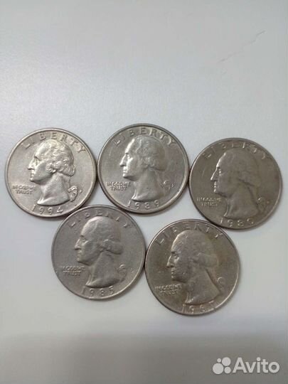 Монеты сша-20-21век. 105шт