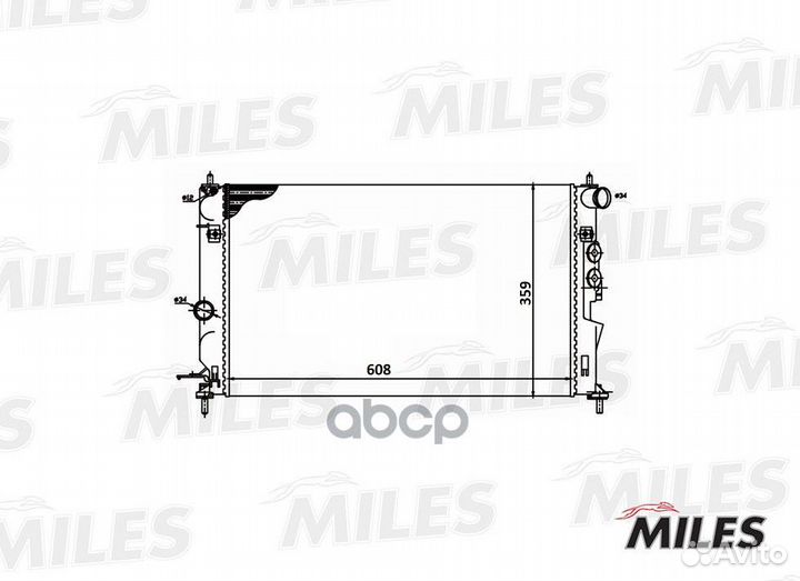 Радиатор opel vectra B 1.6-2.2/2.2DT 95-04 acrm060