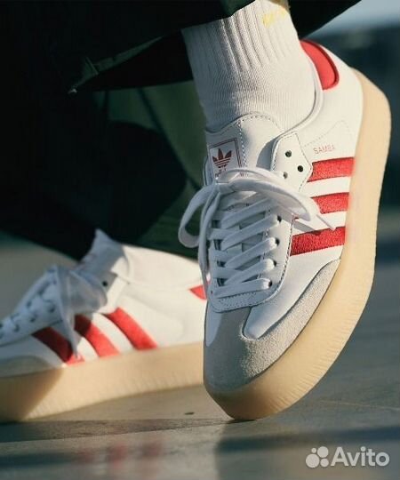 Adidas Sambae White Better Scarlet Gum