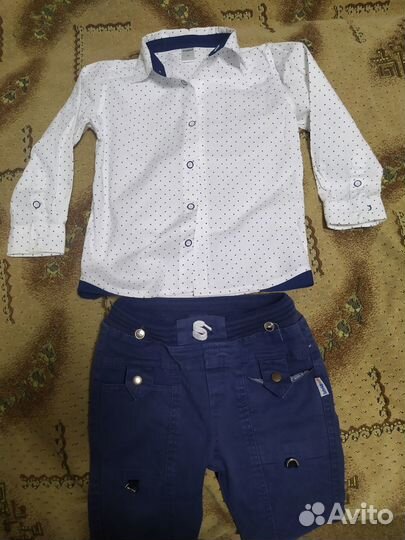 Костюм для мальчика, рубашка, брюки 104