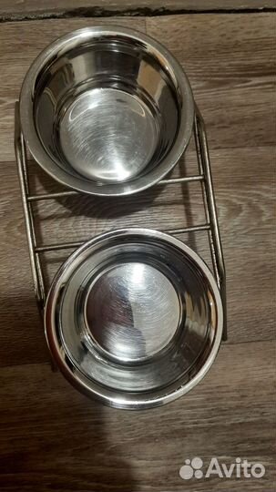 Миски для собак или кошек двойная, бу