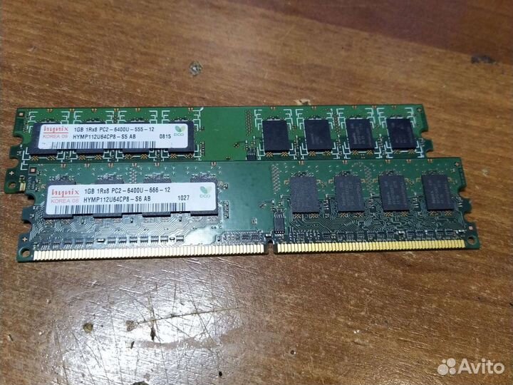Оперативная память 1гб 1Rx8 PC2-6400U-555-12