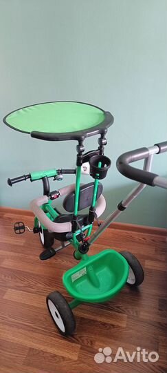 Трехколесный велосипед с ручкой Kreiss