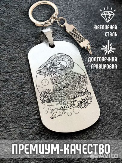 Жетон брелок знак зодиака овен