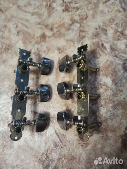 Колки на планке для акустической гитары(хромовые)