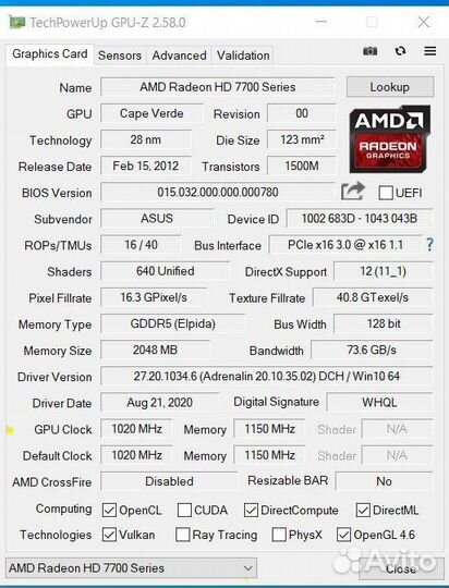AMD radeon hd 7770