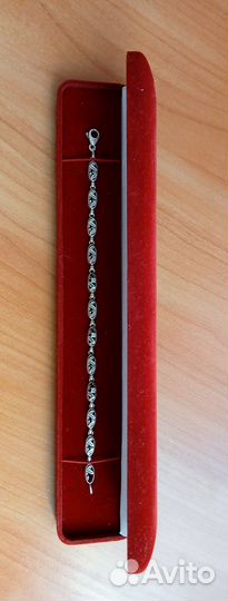 Серебряный браслет с фианитами