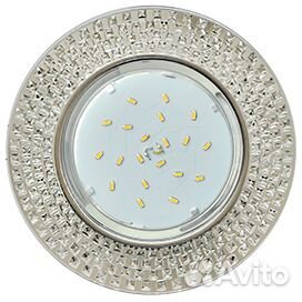 Светильник GX53 H4 круглый с прозрачнымимозаикой