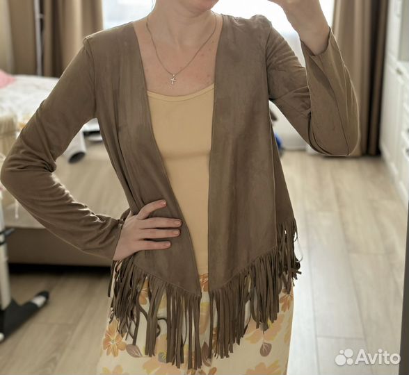 Замшевый кардиган