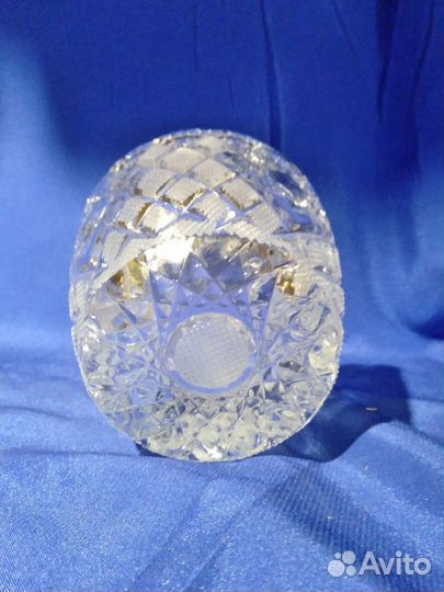 Хрустальный салатник рисунок ромб