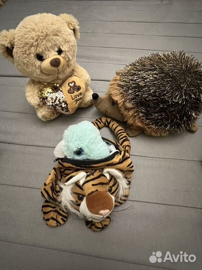 Игрушки мягкие и 2 рюкзака-сумки для детей