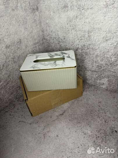 Новая салфетница из эко кожи / мрамор