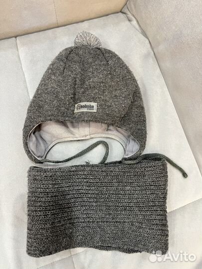 Комплект шапка и шарф для мальчика зима