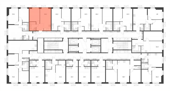 1-к. квартира, 36,2 м², 13/33 эт.