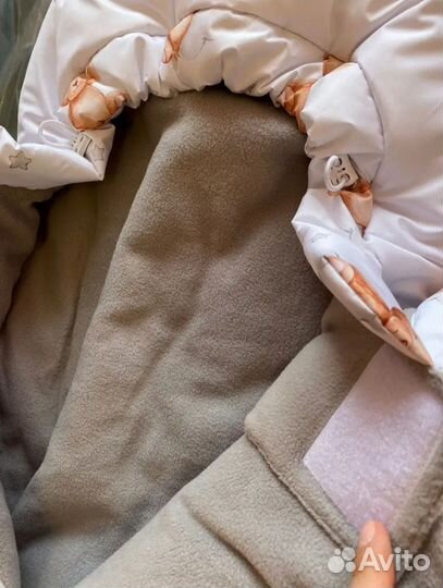 Конверт-кокон на выписку на синтепоне