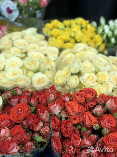 Кустовые розы Букет из кустовых роз