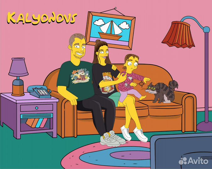 Портрет в стиле симпсонов