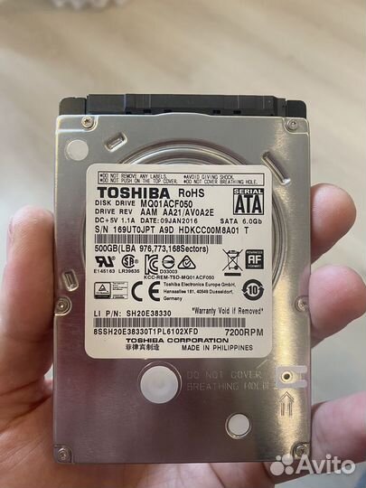 Жесткий диск hdd toshiba 500 gb