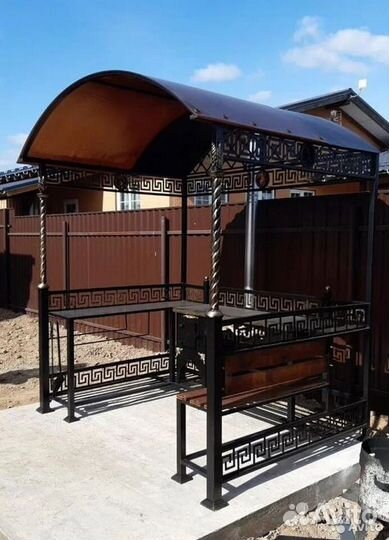 Мангал с печью