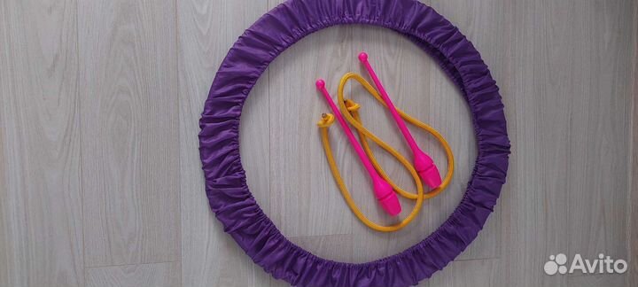 Обруч с чехлом,булавы,скакалка для худ.гим