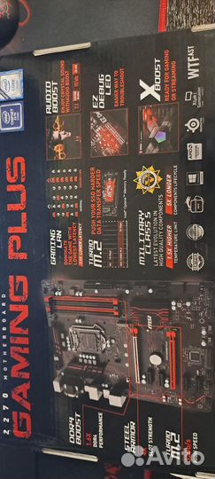 MSI Z270 gaming plus LGA1151 ATX + i7 7700t+32 Гб