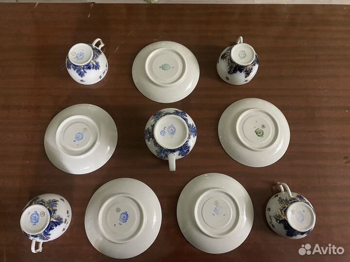 Чайный сервиз вербилки синий барбарис