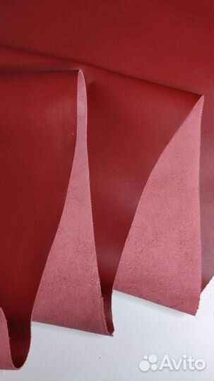 Кожа натуральная галантерейная 1,2-1,4мм красная