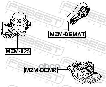 Опора двигателя mazda demio 02-07 зад.AT MZM-DE