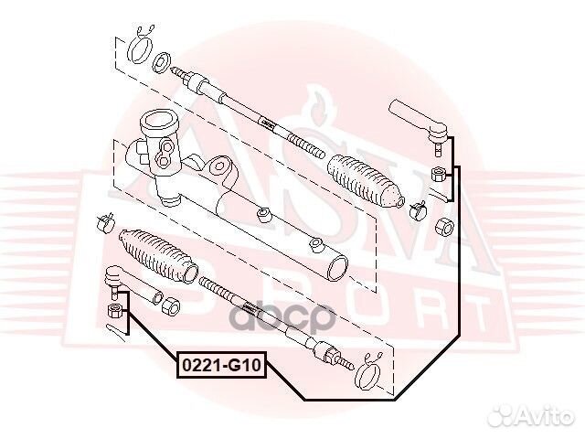 Наконечник рулевой 0221G10 asva
