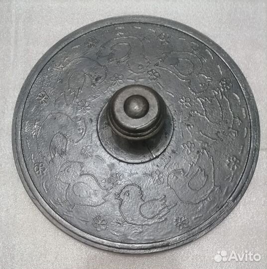 Сковорода-гриль чугунная с прессом СССР