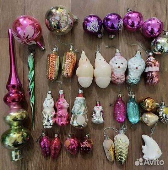 Елочные игрушки СССР разные набором