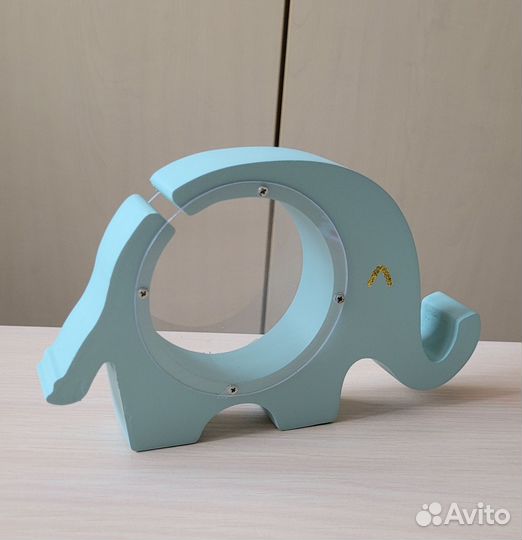 Копилка для денег деревянная слоник