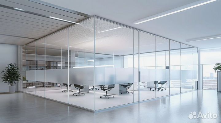 Стеклянная перегородка