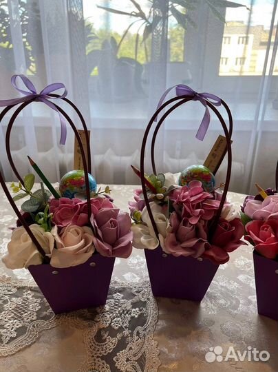 Букет из мыльных роз