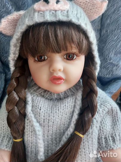 Кукла реборн полностью силиконовая, 55см