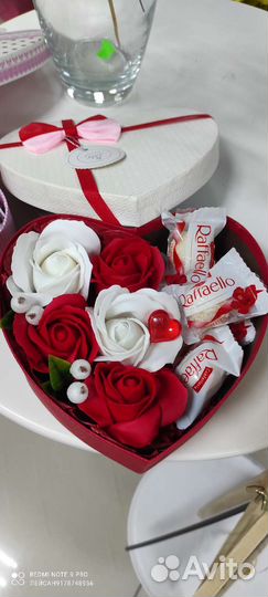 Букет сердце с Рафаэлло