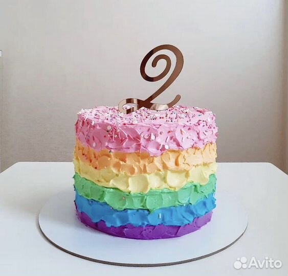 Топперы на торт зеркальные на заказ