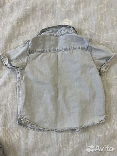 Джинсовая легкая летняя рубашка zara 86