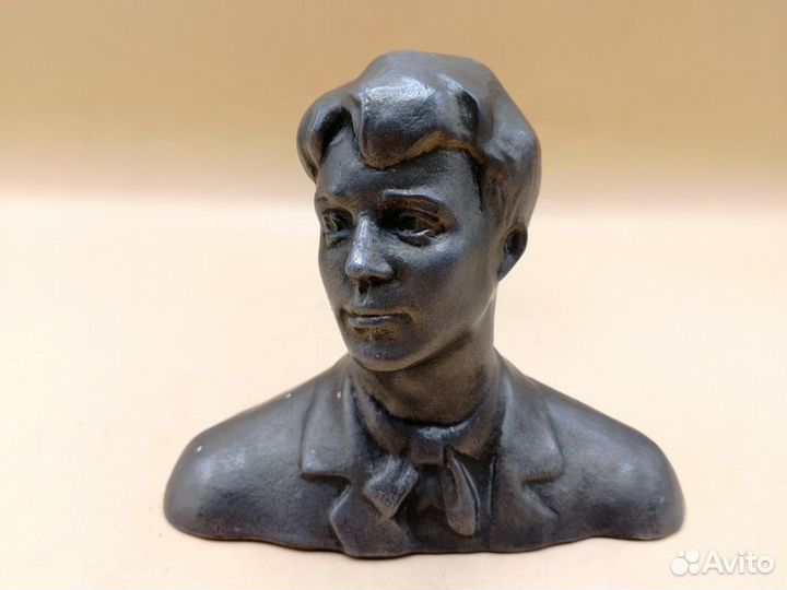 Бюст Сергей Есенин литье силумин 10,5 см