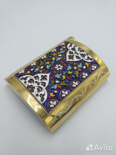 Серебряная фляжка,эмали