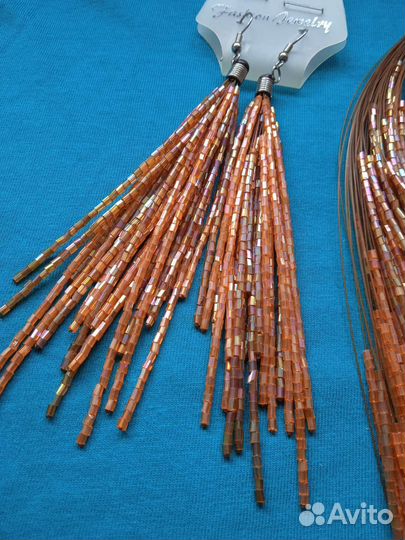 Колье,серьги,браслет из бисера,на разбор для хобби