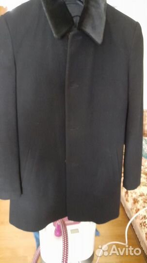 Пальто мужское черное демисезонное