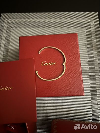 Браслет cartier love белое золото